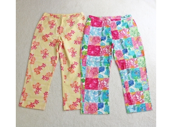 2 Lilly Pulitzer Women's Cotton Crop Pants - Size 8 & 10