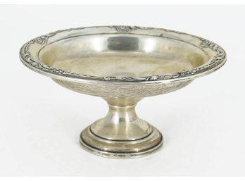 Damask Rose Sterling Silver Weighted Compote