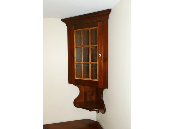 Corner Wall-Mounted Wood Cabinet