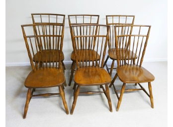 Set Of 6 Habersham Plantation Faux Bamboo Birdcage Windsor Side Chairs