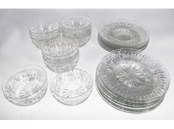 Crystal Dessert Bowl & Plate Set