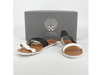 Vince Camuto Two Tone Flat Slide Sandal - Size 10 (Original Cost $98)