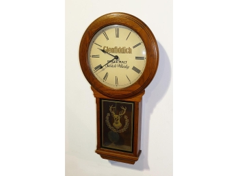 Glenfiddich Whiskey Heirloom Wooden Clock - Advertising