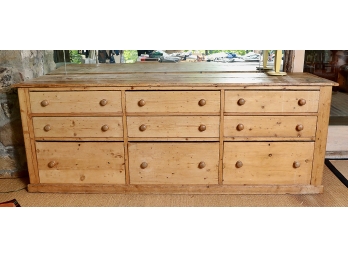 Antique Wood 9 Drawer Chest With Dividers From The Yellow Monkey