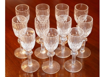 Set Of 11 Waterford Crystal Cordial Glasses