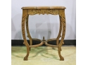Vintage Erwin Furniture Hand Carved Wood Side Table