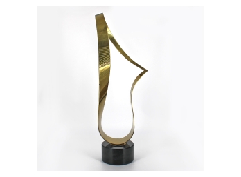 1980's Curtis Jere Brass Ribbon Sculpture