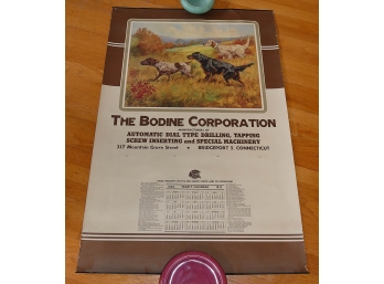 1952 Bodine Corporation (Bridgeport,CT) Poster Calendar - Hunting Art