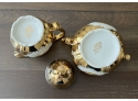 Vintage Bavaria Mayer Wiesau Fragonard 17Pc Gold Gilded Coffee Set For 6