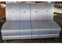 Pair Of Custom Sofas With Down/Feather Pillows & Alexander Julian Silk Fabric - Read Condition