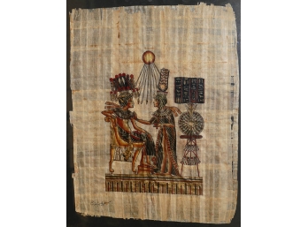 Egyptian Painting On Papyrus