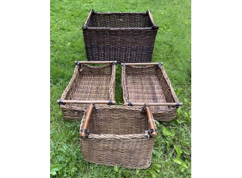 Four Baskets From Hold Everything - Lot #3