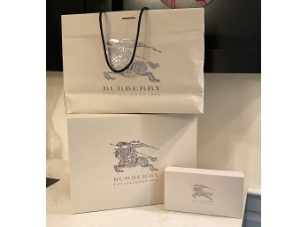 Burberry Shopping Bag & Empty Boxes Lot