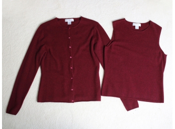 Women's Brooks Brothers Pure Cashmere Sweater Set Size S & M
