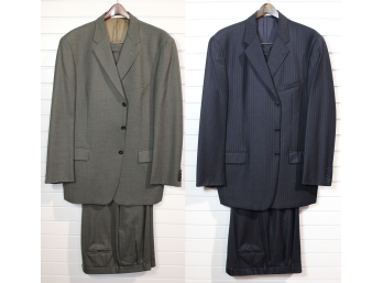 Lot Of 2 Joseph Abboud Mitchells Westport Navy & Gray Men's Suits - Size 44