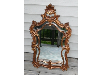 Carved Wood Wall Mirror By The California Mirror Company