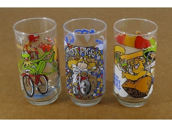 Set Of 3 - 1981 Jim Henson's The Great Muppet Caper McDonald's Drinking Glasses