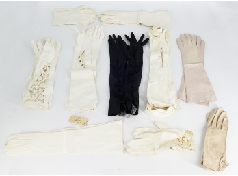 10 Pairs Of Vintage Ladies Gloves