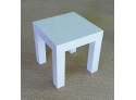 White Lacquered Wood Side Table