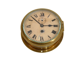 Antique English Brass Ship's Clock