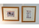 2 Different Framed Laura Fiume Lithograph Prints