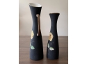 Pair Of Vintage Royal Porzellan Bavaria KM Germany Rose Bud Vases