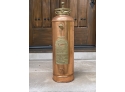 Antique Armada Argentina Copper & Brass Fire Extinguisher - Beautiful Example