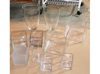 Lot Of 10 Glass Vases
