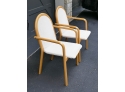 Set Of 8 Scandinavian Upholstered Arm Chairs - Dining
