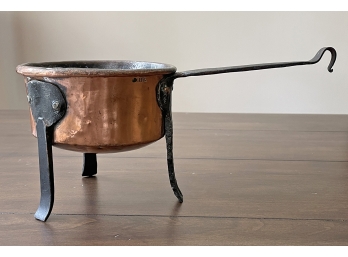 Gustavian 19th C. Copper Pot With Legs