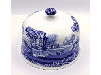 Spode Blue Italian Porcelain Dome For Small Cake/Serving Platter
