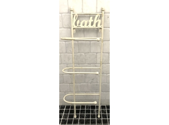 'BATH' Towel Rack