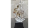 Vitro-Disseny Glass Sculpture Ship Set - 500 Years Of America - La Nina, La Pinta, Santa Maria