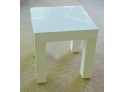 White Lacquered Wood Side Table