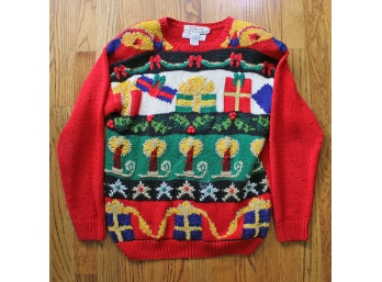 Vintage Talbots Christmas Knit Sweater Size Petite Small