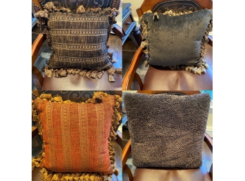 Four Decorative Throw Pillows