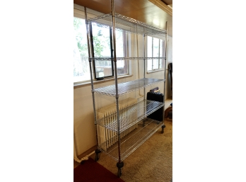 Omega NSF Certified Chrome Wire Shelving With Casters