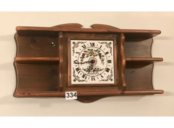 New England Clock W/Shelves