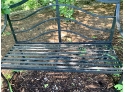 Black Cast Iron Slatted Outdoor Garden Bench
