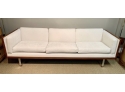 Exquisite Mid Century Modern Milo Baughman Style Cased Sofa With New Upholstery