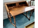 Antique English Slant Front Drop Down Desk Writing Table