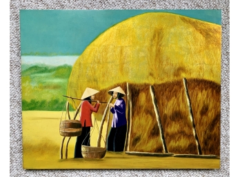 LATE ADDITION!  Original Vietnamese Painting Of Two Women