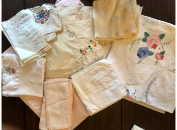 Mixed Lot Of Antique And Vintage Linens