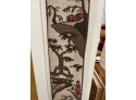 Chinese Signed 1974 Embroidered Needlepoint Banner Wall Hanging