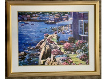 Large Colorful Framed New England Porch Print
