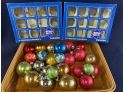 26 Vintage Shiny Brite Christmas Bulbs With Two Boxes