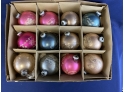 34 Shiny Bright Glass Christmas Tree Balls - 3 Original Boxes