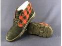 UGG Kids Canoe Plaid Suede Boots. Size 5