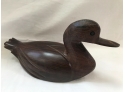 Vintage Solid Ironwood Hand Carved Artisan Abstract Duck Sculpture Over 2 Pounds Heavy