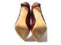 Michael Kors Women's Mavis Claret Open Toe Heel Zip Shoes